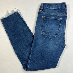 Harper Heritage Womens Mid Rise Dark Wash Skinny Stretch Blue Jeans Size 28